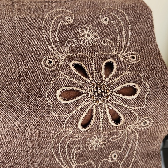 VTG Brown Tweed Wool-blend YOU ARE YOU Knee-length Skirt (L) - Picture 8 of 15